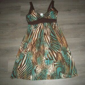 womens tiger dress.Jungle.safari.KARMA.size medium